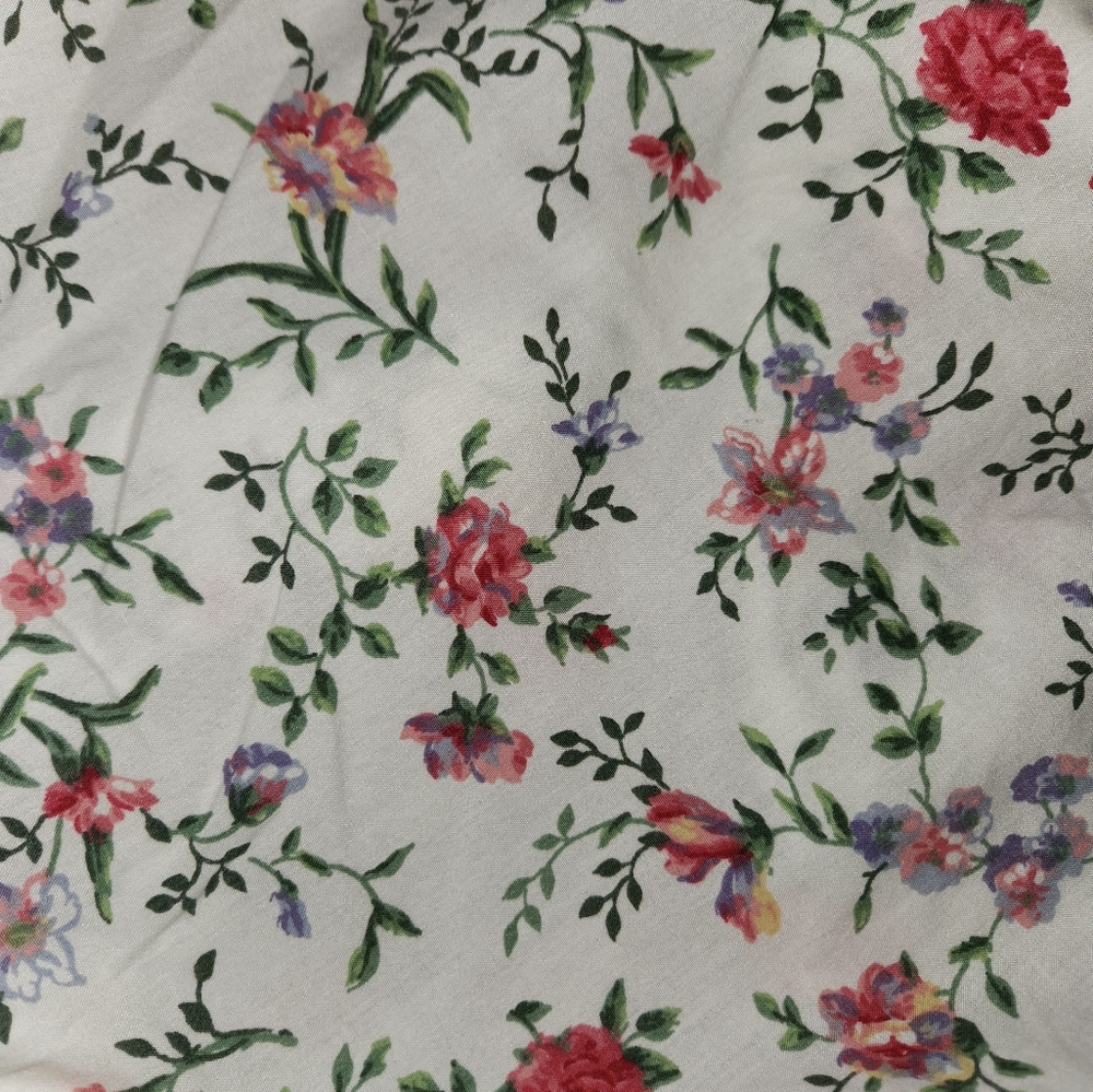 Vintage 1980s Floral Print Fitted Sheet by Wamsutta for Springs - Picture 2 of 7